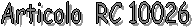 Articolo  RC 10026