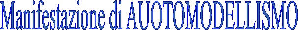Manifestazione di AUOTOMODELLISMO