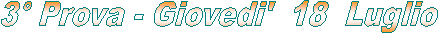 1� Prova - Sabato 7 Novembre