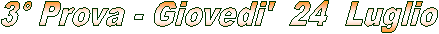 1� Prova - Sabato 7 Novembre