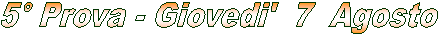 1� Prova - Sabato 7 Novembre