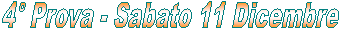 1� Prova - Sabato 7 Novembre
