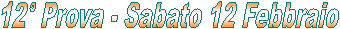 1� Prova - Sabato 7 Novembre