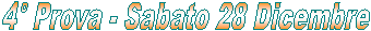 1� Prova - Sabato 7 Novembre