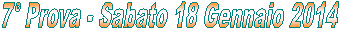 1� Prova - Sabato 7 Novembre